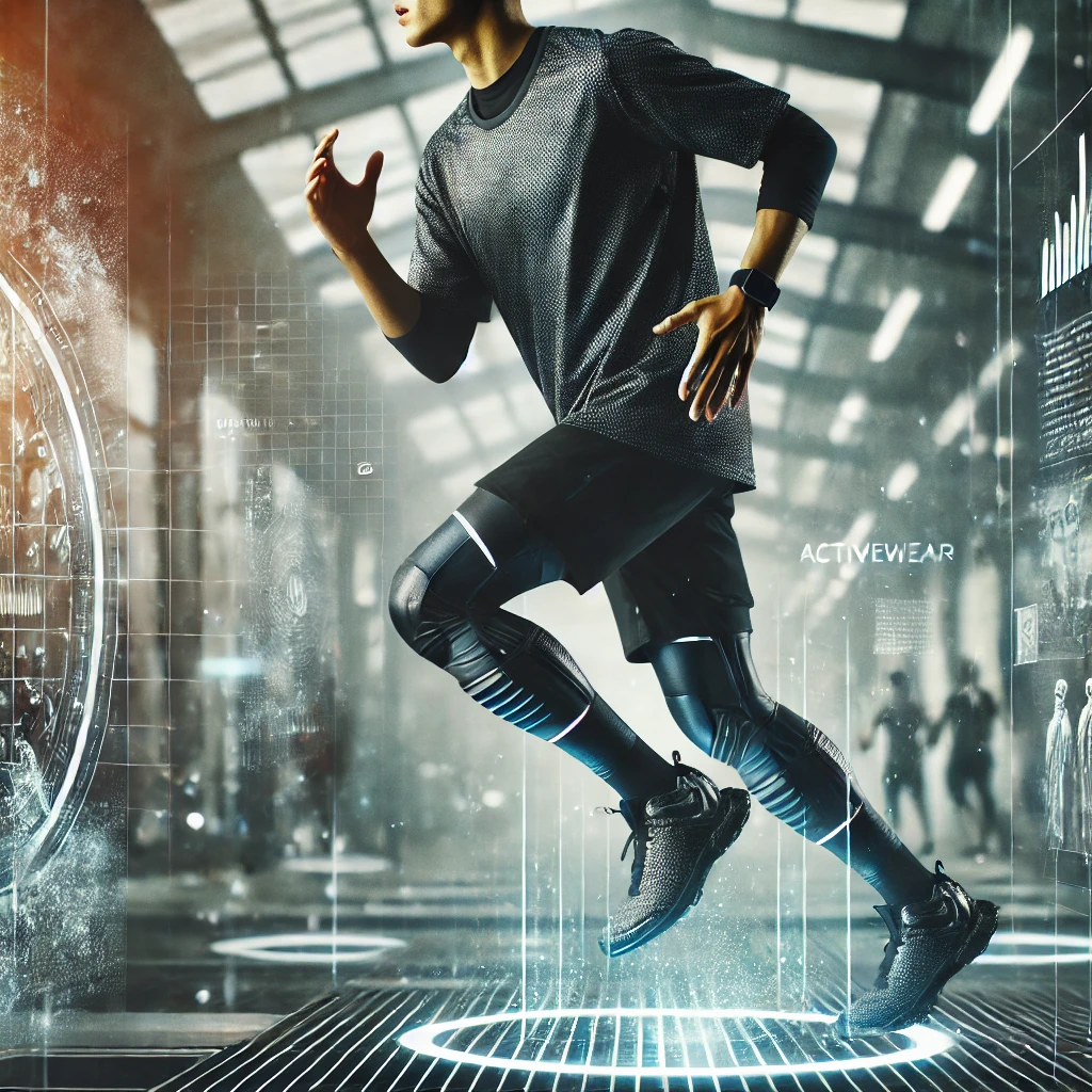 DALL·E 2024-10-21 18.10.49 - An image of activewear being worn during exercise. The scene shows a person in modern, stylish activewear, in the middle of a workout. The activewear